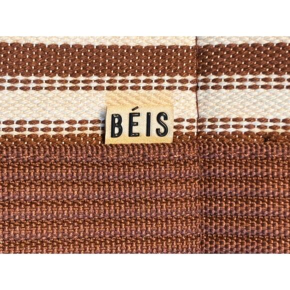 Beis The Vacation Trendy Tote Carry All Bag in Maple Stripe - Picture 8 of 11